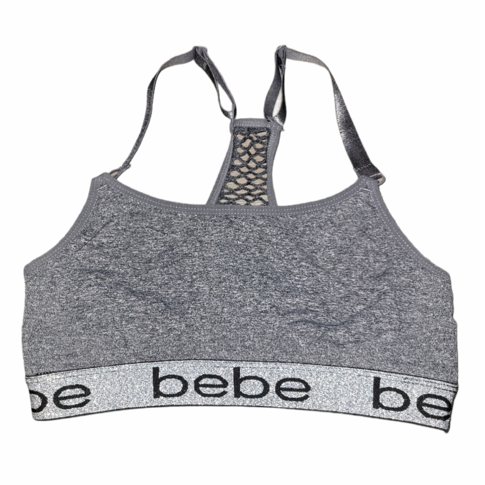 bebe Sexy Logo Sport Bra Tank Top Small